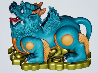 PIXIU STATUE 3D print model