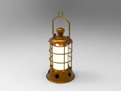 lantern B brass 3D model