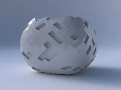 Bowl semi-quadratic with cavities  3D print model