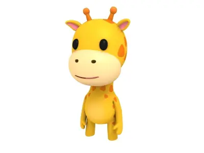 Rigged Giraffe 3D model