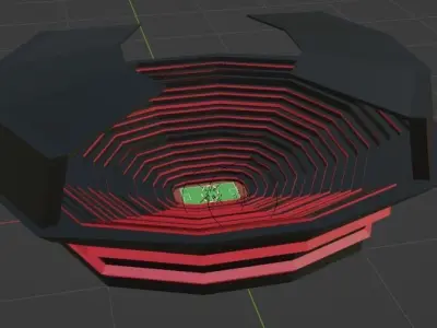 Football stadium 3D model order