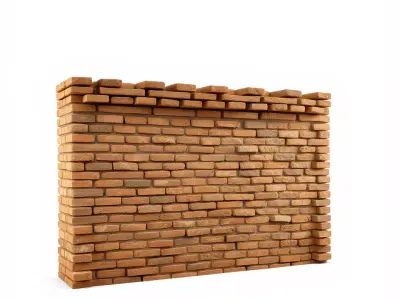 Rustic Brick Wall model pack Low-poly 3D model