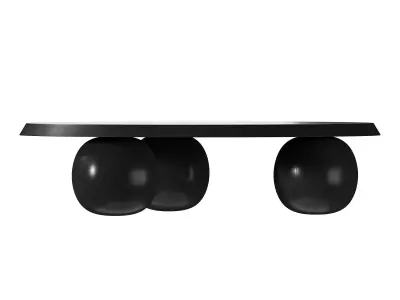 Maxine Elm Ball Coffee Table - Full Black 3D model