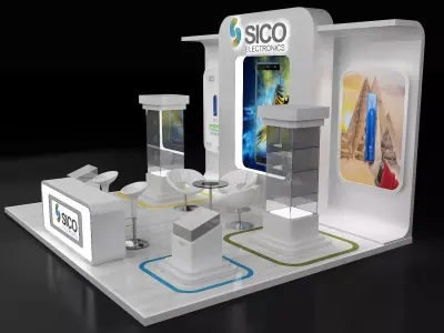 Booth Exhibition Stand a303b  3D model