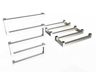 Towel Radiator Low-poly 3D model