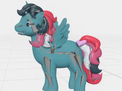 My little pony 90s original series fully rigged 3D model