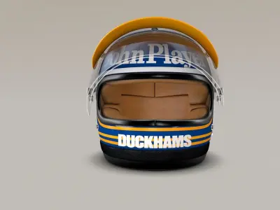 Ronnie Peterson Lotus Helmet 70s 3D model