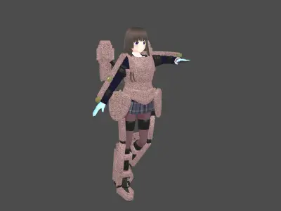 Vroid ExoSuit with Jetpack  Free low-poly 3D model