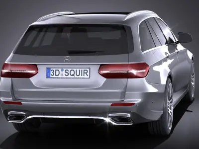 Mercedes E-class 2017 Estate AMG 3D model