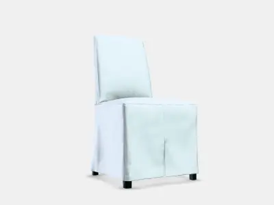 BERGMUND Chair with long cover 1 Low-poly 3D model