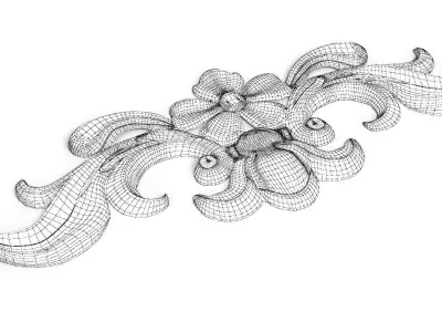 Baroque moldure deco 2 3D model