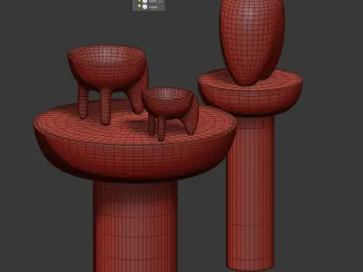 Decorative Wing Mini Coffee Set by 101 Copenhagen 3D model