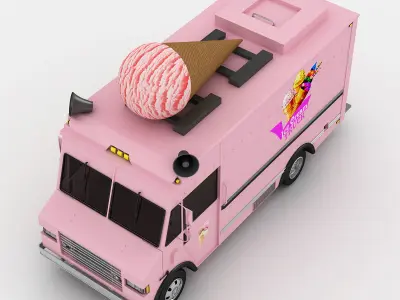 Ice Cream Truck 3 3D model