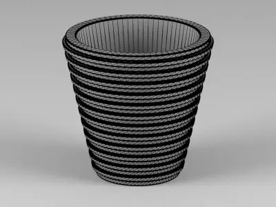 miniature flower pot 04 3D print model