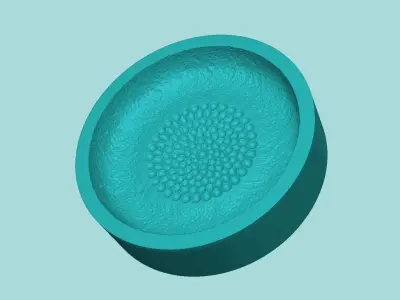 Sunflower Center 07 - Silicone Mold Maker - Template 3D print model