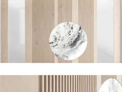 Decorative wall panel set 24 3D model