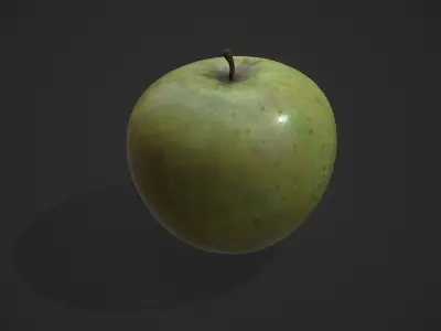Green Apple  Free low-poly 3D model