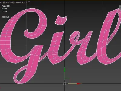 Decor object-girl 3D model