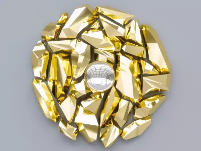 Meteor Mirror Low-poly 3D model