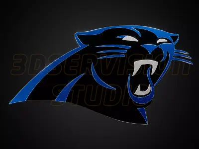 Carolina Panthers logo - Cinematic - 3D print 3D model