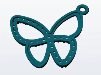 Butterfly Pendant Free 3D print model