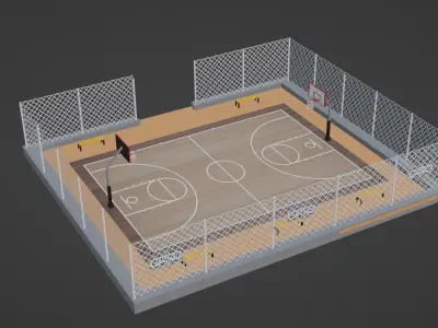 Basketball Stadium - San Antonio Spurs Low-poly 3D model