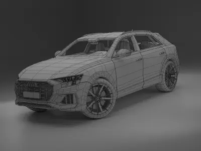 Audi Q8 Low-poly 3D model purchase
