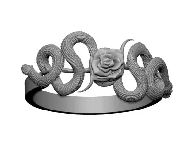ring plant rose snake 3D print model