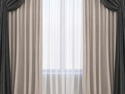 Set 83 Curtains 3D model