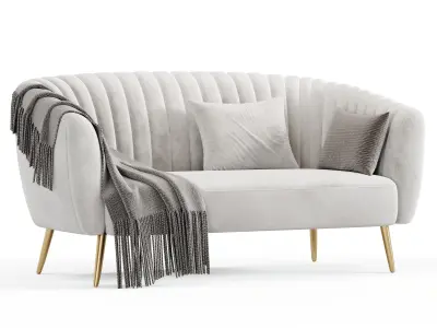 Sofa By Silver Orchid Albany 3D model