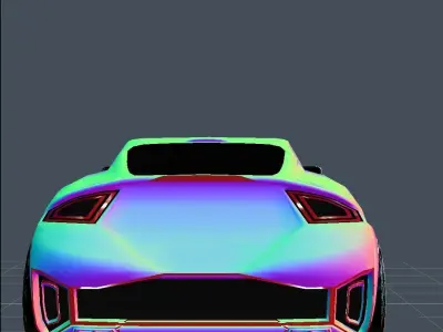 Avtomobil dizayni  Low-poly 3D model