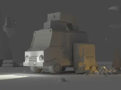 Camp alone Free low-poly 3D model