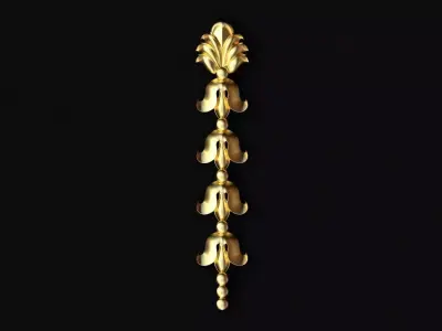 Central decor ornament for furniture 3D model 23