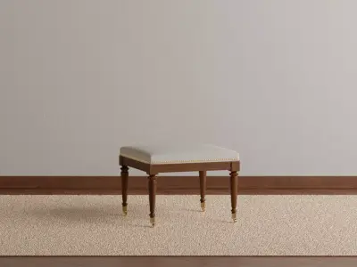 Classic Tip toe Ottoman 3D model