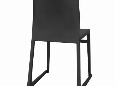 Tonio Sled Chair - Colors Black - White Low-poly 3D model