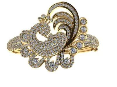 Peacock bangle size M 3D print model