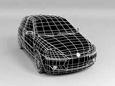 OPEL CORSA C 3D LOWPOLY Low-poly 3D model