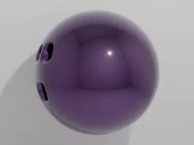 Dark Purple Bowling Ball 3D model