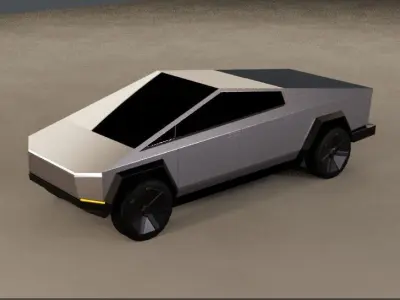 Tesla Cybertruck 2 models Low-poly 3D model