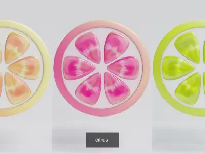 Stylized Citrus Slices Collection 