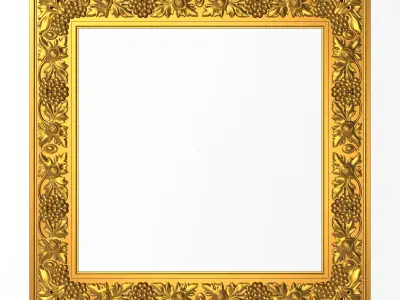 5 carved frames set 3D Model Pack shop