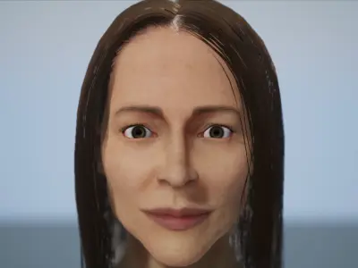 Female Fitness Trainer - UE4 Low-poly 3D model