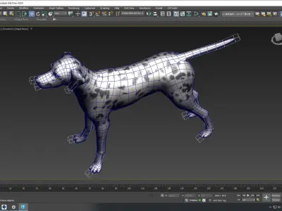 Dalmatian Dog Low-poly 3D model buy