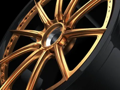 High-poly MVforged SL-100 -Dymag-2 piece- Wheel 3D model