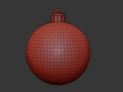 Christmas Ball White Free low-poly 3D model