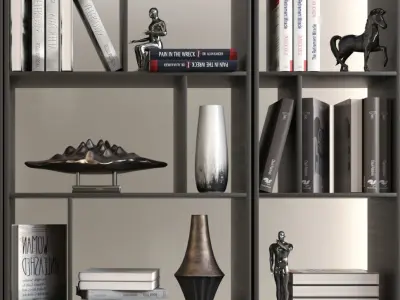 Wardrobe with decor 3D model