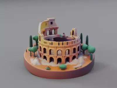 coliseum decoration 3D model