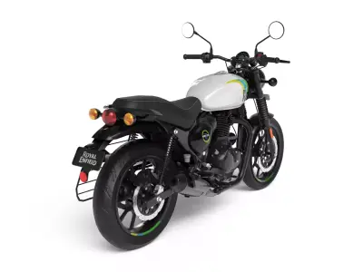 Royal Enfield Hunter 350 - Rio White - Realistic 3D Model Low-poly 3D model