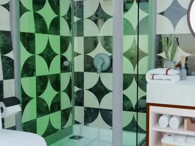 Isometric Bathroom Low poly Low-poly 3D model