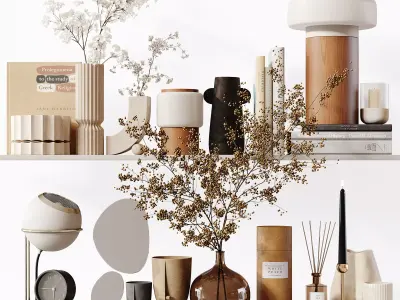 Decorative Set 244 Low-poly 3D model